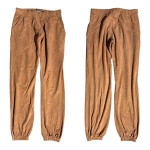 Rufskin Faux Suede Jogger Pants Beige